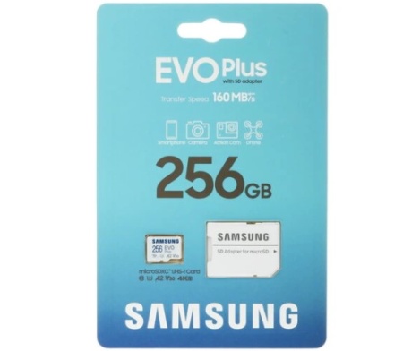 Карта памяти MicroSD 256GB Samsung EVO Plus (160MB/s) MB-MC256SA фото