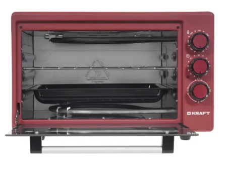Электрическая печь KRAFT KF-MO 3200 R красный фото