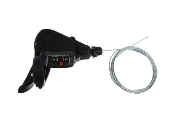 Шифтер MicroShift, TS38, левый, 3 скорости, индикатор, трос 1800мм, черный TS38-3-L1  фото