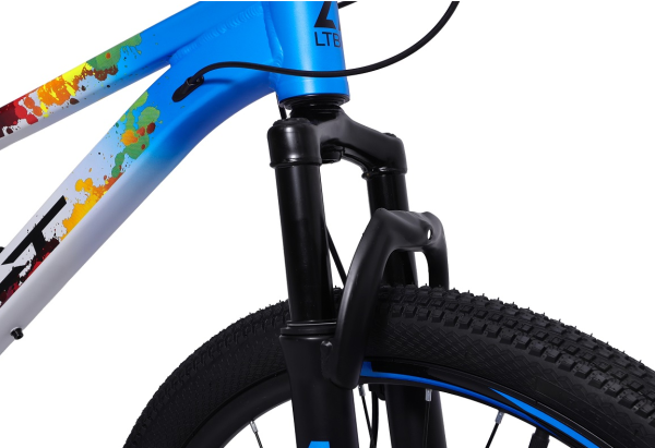 (м) Велосипед детский LTBIKE 22" SKILL, алюминий, рама 11", 6-ск, белый/синий фото