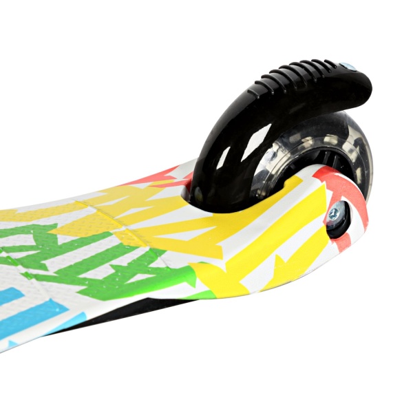 Самокат-кикборд NOVATRACK 120H.DISCOKIDS.WB24 Graffiti, черный с белым фото