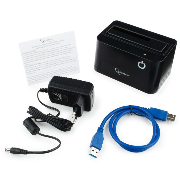 Док станция USB 3.0 HDD/SSD Gembird HD32-U3S-4 2.5"&3.5" HDD USB3.0 черный фото