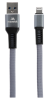 Кабель USB - Lightning "Maverick" C3 1,2м текстиль/металл серый фото