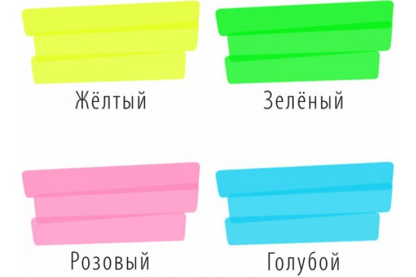 Набор текстовыделителей 4 ЦВЕТА, BRAUBERG "ORIGINAL NEON", линия 1-5 мм, 152215 фото