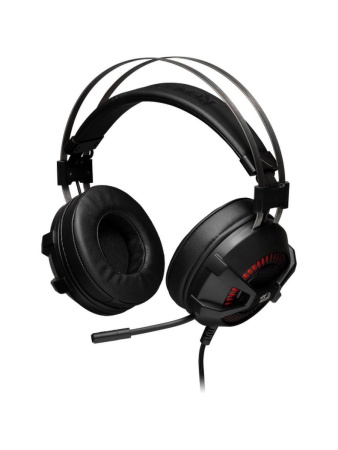Игровые наушники с микрофоном Redragon Bio черный+красный, 2 м  фото