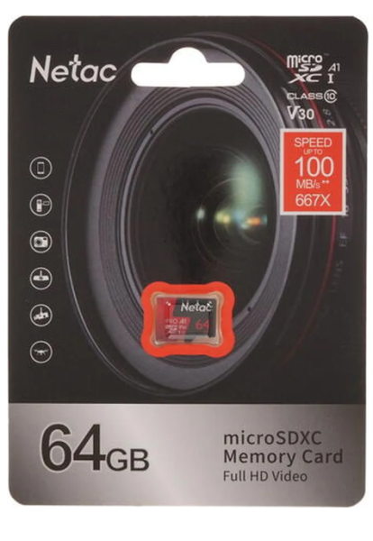 Карта памяти MicroSD 64GB Netac Extreme Pro (NT02P500PRO-064G-S) фото