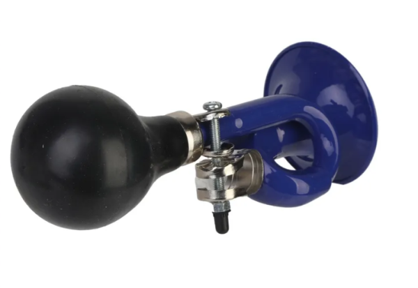 Клаксон STELS 86B-02 сталь/резина, чёрно-синий фото