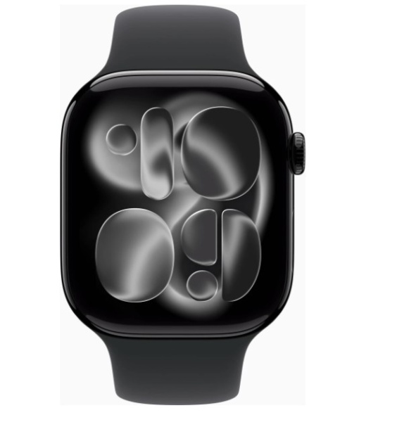 Умные часы Apple Watch Series 11 46mm Jet Black Aluminium  Sport Band - M/L (MEUX4ZP/A) фото