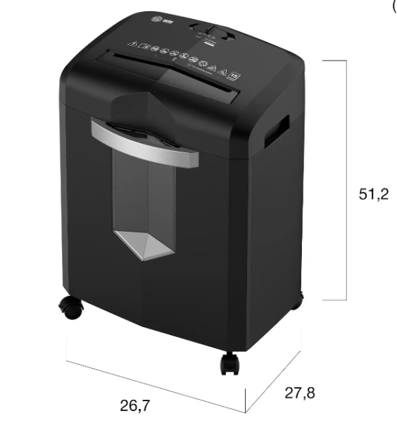 Шредер Cactus CS-SH-15-20-4X35 (секр.P-4)/перекрестный/15лист./20лтр./скрепки/скобы/пл.карты/CD фото