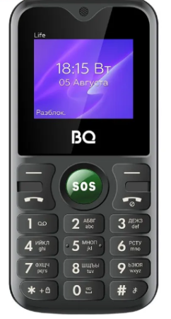 Мобильный телефон BQ 1853 LIFE BLACK+GREEN фото