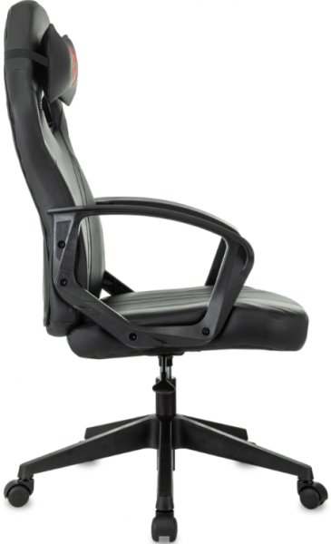 Кресло игровое Zombie 50 черный эко.кожа крестов. пластик пластик черный ZOMBIE 50 B  фото