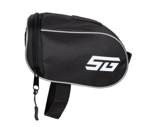 Велосумка под седло STG, модель FB-004, размер 18х9х9 см, черный/серый Х113125 фото
