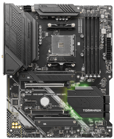 Материнская плата MSI MAG B550 TOMAHAWK MAX WIFI  <Soc-AM4 AMD B550 4xDDR4 ATX AC`97 8ch(7.1) 2.5Gg  фото