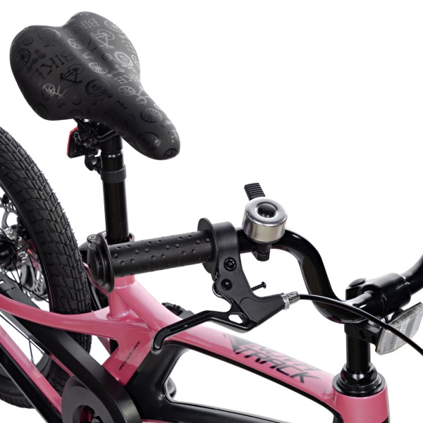 (м) Велосипед детский NOVATRACK 16"16MD.FLIGHT.PN5 Магний-алюминий.рама, розовый, полная защ.цепи, Д фото