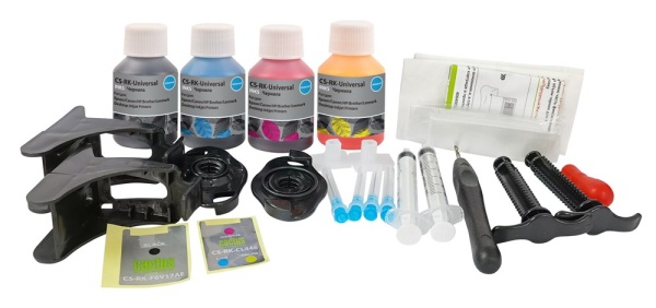 Заправочный набор Cactus CS-RK-Universal голубой/пурпурный/желтый/черный набор 4x40мл HP/Lexmark/Can фото