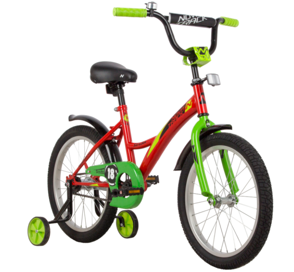 (м) Велосипед детский NOVATRACK 18"183STRIKE.RD22 красный, тормоз нож, крылья корот, защита А-тип  фото