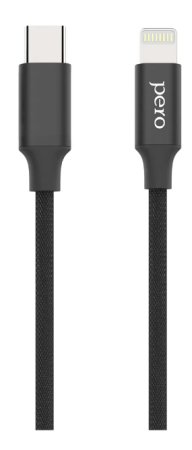 Кабель Type-C - Lightning PERO DC-05 1м черный PRDC-05TC8P1MB фото