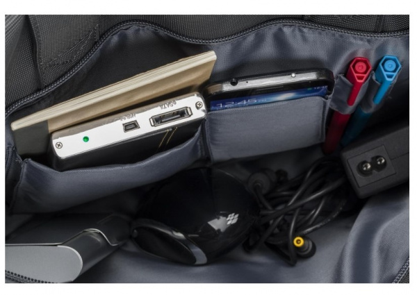 Сумка для ноутбука 17.3" Riva 8251 серый полиэстер фото