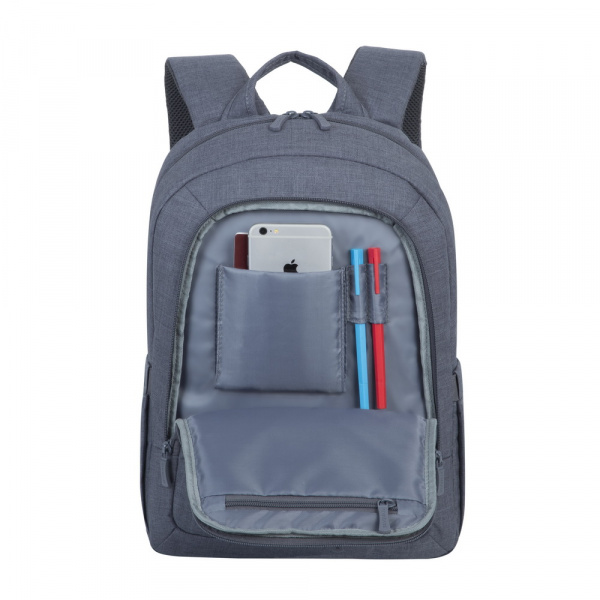 Рюкзак для ноутбука 15.6" Riva 7560 серый полиэстер фото