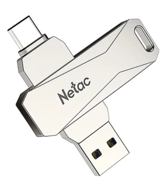 USB флеш-накопитель 64Gb Netac Netac U782C Dual, USB + TypeC, серебро USB 3.0 (NT03U782C-064G-30PN) фото