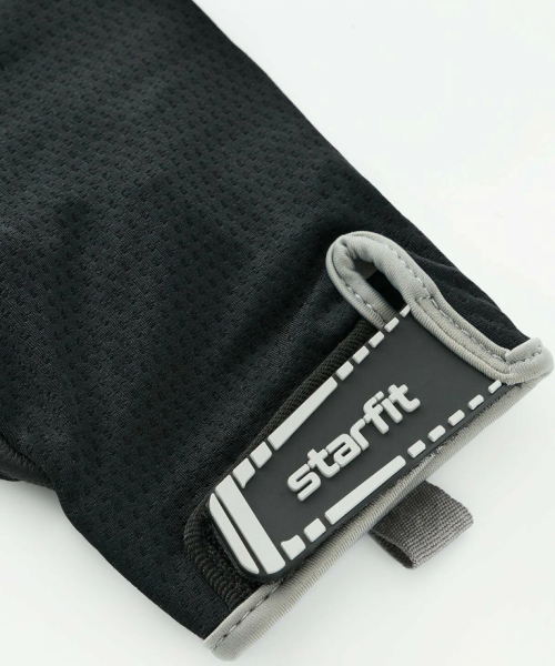Перчатки для фитнеса STARFIT WG-203, черный/серый (S) фото