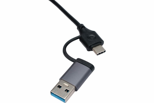 Хаб USB 3.0 Gembird UHB-C444 4 порта: 2хType-C, 1хUSB 3.0, 1хUSB 2.0, алюминиевый корпус, серый, каб фото