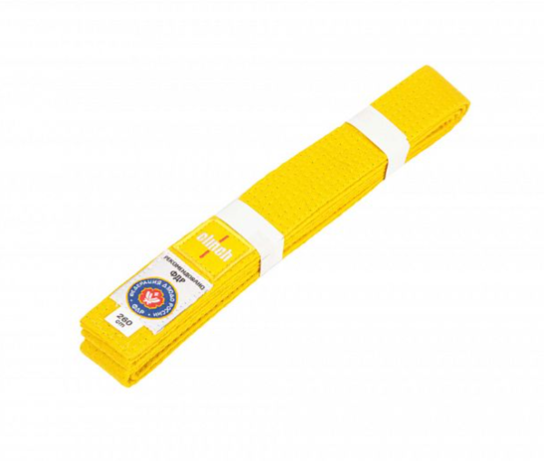 Пояс для дзюдо Clinch Judo Belt FDR желтый (длина 260 см) C301  фото