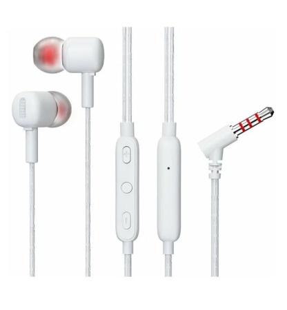 Наушники с микрофоном PERO EP16 белый EP16WH фото