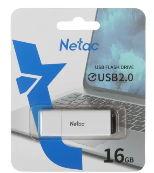 USB флеш-накопитель 16Gb Netac U185 белый USB 2.0 (NT03U185N-016G-20WH) фото