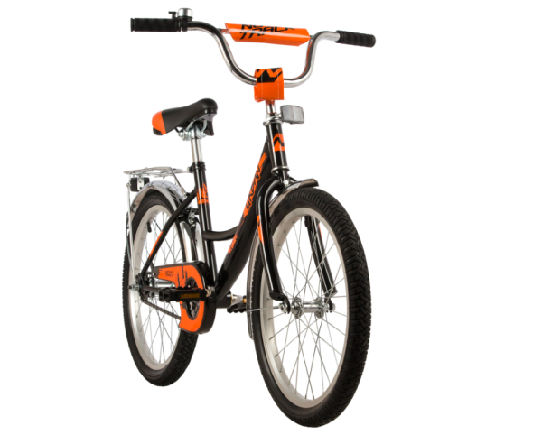 (м) Велосипед детский NOVATRACK 20"203URBAN.BK22 чёрный, защ А-тип, тормоз ножной, крылья и багаж хр фото