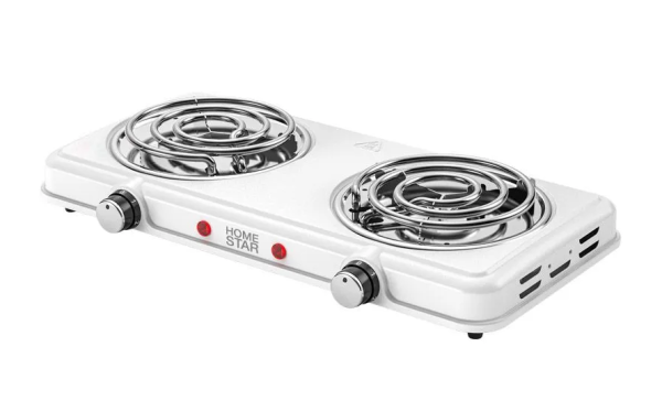 Настольная плитка HOMESTAR HS-1109 (2 спирали) белый купить ЦИТ Настольная плитка HOMESTAR HS-1109 (2 спирали) белый фото